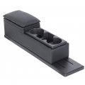 Hecasa Center Mini Cup Holder Console Compatible With 2006-2020 Dodge Charger Police 2005-2007 Magnum New Black