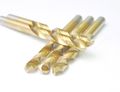 5 Pcs 23 64 In Hss Titanium Coated Drill Bits Jobber Length Straight Shank For Metal Wood And Plastic 135 Degrees Split Point 