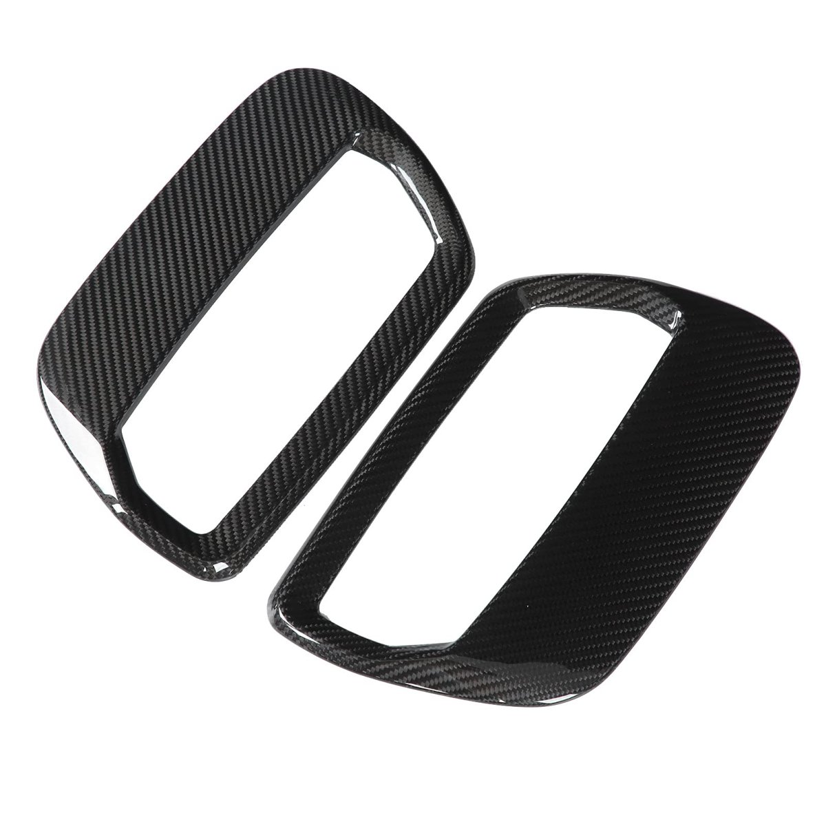 Dry Carbon Fiber Hood Air Vent Cover Bonnet Intake Scoop 2 Pieces For 2019 2021 Glossy Black Inlet Trim Replacement Parts