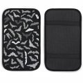 Hoamoya Gray Flying Bats Center Console Cover Halloween Design Car Armrest Box Pad Accessories Interior Arm Rest For Auto Suv 