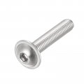 Uxcell Flanged Button Head Socket Cap Screws M5 25mm Hex Drive 304 Stainless Steel Fasteners Bolts Fully Threaded Machine Screw