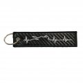 Carbon Moto Gear Motorcycle Keychains Motorcycle Heartbeat 