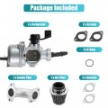 X Autohaux Pz22 Carburetor 22mm Carb Kit With Hand Choke Lever 38mm Air Filter For 110cc 125cc Atv Quad Dirt Bike Pit Scooter