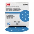 3m Hookit Blue Abrasive Discs 36142 Multi-hole 3 In 80 Grade Pack Of 50 Virtually Dust-free For Auto Sanding Body Repair