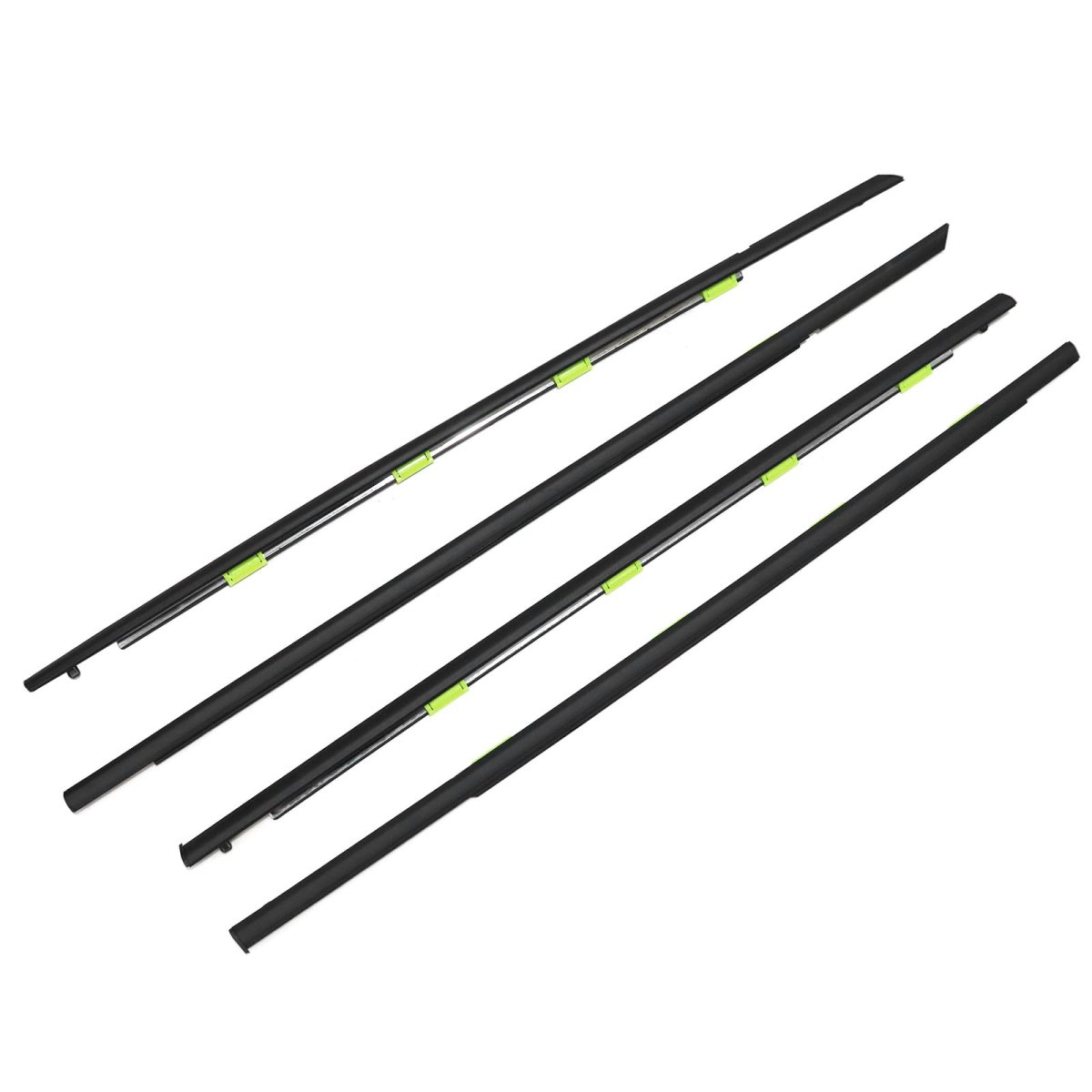 4pcs Window Weather Stripping Moulding Trim Seal Belt For Honda Civic 1996-2000 1 4l 72410-s04-003 72450-s04-003 72910-s04-003