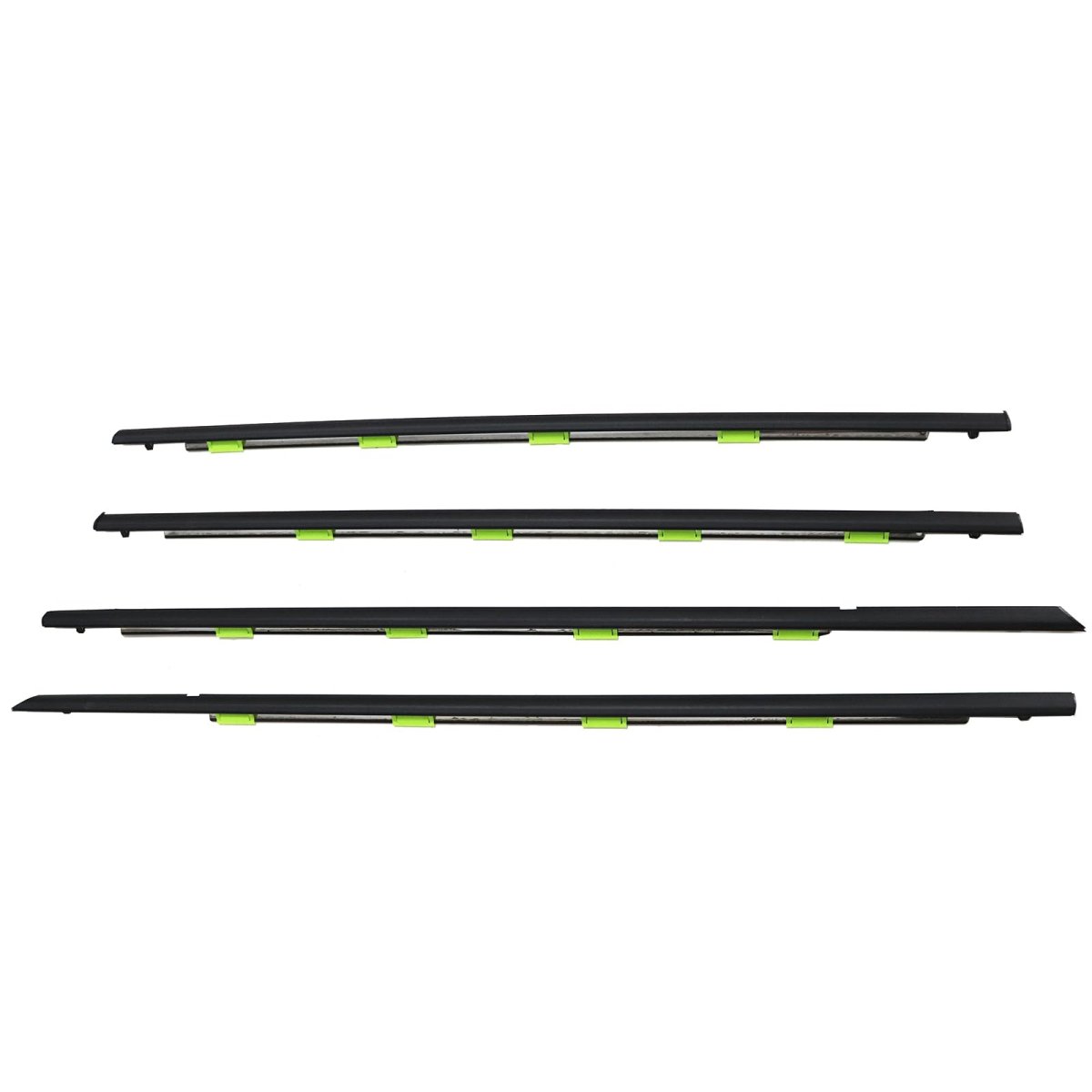 4pcs Window Weather Stripping Moulding Trim Seal Belt For Honda Civic 1996-2000 1 4l 72410-s04-003 72450-s04-003 72910-s04-003