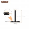 Uxcell 4pcs Floating Shelf Bracket 3 Inch Wall Mounting Blind Support Hidden Brackets For Home Office Wood Shelves Black