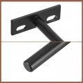 Uxcell 4pcs Floating Shelf Bracket 3 Inch Wall Mounting Blind Support Hidden Brackets For Home Office Wood Shelves Black