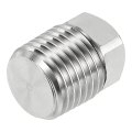 1 4 In Npt Male Pipe Plug 316 Stainless Steel Outer Square Head Solid Thread Bung For Hydraulic And Pneumatic Systems Silver 