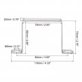 Uxcell U Shaped Connector Bracket 68 X 72mm 304 Stainless Steel For Door Closed Bar Holder Strut Channel 2pcs