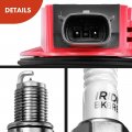 A-premium Red Ignition Coils And Spark Plugs Kits Compatible With Ford F-150 2011-2016 Mustang 2011-2015 5 0l 8-pc Set