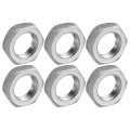 6pcs Cast Pipe Fitting Hex Locknut 304 Stainless Steel Lock Nut Pt 3 8 Female Thread For Plumbing Fixed Water Broom And 