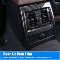 Qiilu Rear Air Vent Cover Trim Carbon Fiber Console Panel Conditioning Outlet Covers Frame Grille For 3 4 Series F30 F34 F32