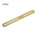 Uxcell Adjustable Corner Code 4pcs 215x24mm Stainless Steel Flat Straight Thickened Slotted Brace Brackets For Fixed Furniture