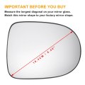 Car Rearview Right Passenger Side Mirror Glass Replacement W Backing Plate Convex Heated White For Renault Clio 2010-2013