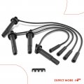 A-premium Ignition Spark Plug Wires Set Of 4 Compatible With Mazda Mpv 02-06 Subaru Baja 03-06 Forester 99-04 Impreza Legacy