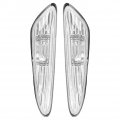 Akozon 2pcs Turn Signal Side Marker Lamp Cover 63137165915 63137165916 Fit For E46 325i Transparent 