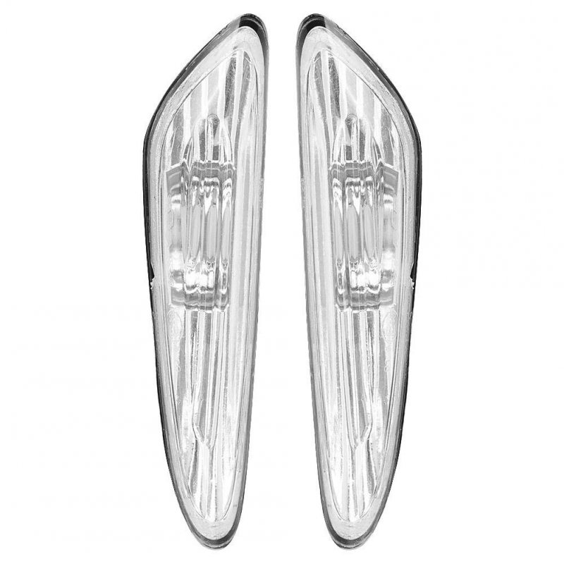 Akozon 2pcs Turn Signal Side Marker Lamp Cover 63137165915 63137165916 Fit For E46 325i Transparent