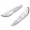 Akozon 2pcs Turn Signal Side Marker Lamp Cover 63137165915 63137165916 Fit For E46 325i Transparent