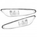 Akozon 2pcs Turn Signal Side Marker Lamp Cover 63137165915 63137165916 Fit For E46 325i Transparent