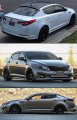 Premium Kdm Dark Smoked Tinted 3d Wavy Mu Style Window Visor Rain Guard Deflector Compatible For 2011-2015 Kia Optima All