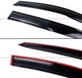 Premium Kdm Dark Smoked Tinted 3d Wavy Mu Style Window Visor Rain Guard Deflector Compatible For 2011-2015 Kia Optima All
