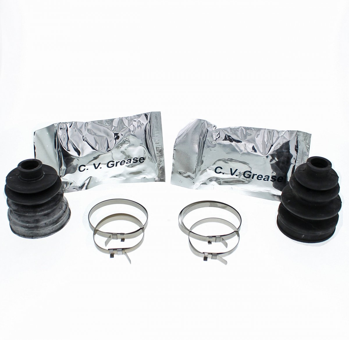Cv Boot Kit For Yamaha Bruin 350 Yfm350 Front Inner And Outer 2004 To 2006 Heavy Duty Rubber With Grease Clamps