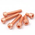 Hscrstar T2 Red Copper Screw M6x35mm 5pcs Hexagon Socket Head Cap Cup-shaped High Conductivity