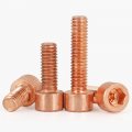 Hscrstar T2 Red Copper Screw M6x35mm 5pcs Hexagon Socket Head Cap Cup-shaped High Conductivity