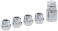 White Knight 41900 Chrome Finish 14mm X 1 50 Thread Size Open End Acorn Wheel Lock Pack Of 4 