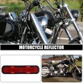 X Autohaux 4 Pcs M5x0 8 Red Plastic Universal Rectangular Screw Mount Reflective Warning Reflector For Motorcycle Bike
