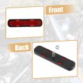 X Autohaux 4 Pcs M5x0 8 Red Plastic Universal Rectangular Screw Mount Reflective Warning Reflector For Motorcycle Bike