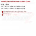 Vipmotoz 5x Full Led White Roof Cab Clearance Lamp Compatible With 2017-2022 Ford F250 F350 Super Duty Pickup Truck Chrome Lens