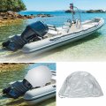X Autohaux Half Motor Engine Boat Cover 100-150hp 210d Oxford Cloth Waterproof Outboard Anti Sun Dustproof Marine Protector