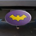 Batman Batgirl Logo Oval Tow Trailer Hitch Cover Plug Insert