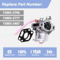 15003-2796 Carburetor Fits For Kawasaki Fb460v 4 Stroke Engine Replace Part Number 15003-2777 Carbs