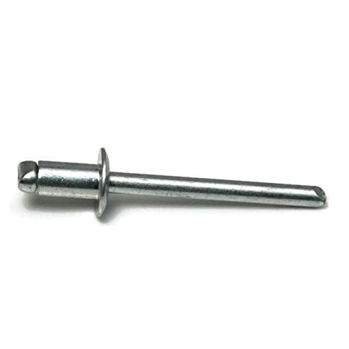 Pop Rivets 1 4 In Diameter 8 All Steel Blind Open End Dome Head Zinc Plated X 5 Grip 0 1 To 0 625 100 Pack