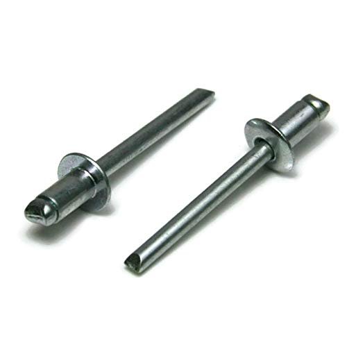 Pop Rivets 1 4 In Diameter 8 All Steel Blind Open End Dome Head Zinc Plated X 5 Grip 0 1 To 0 625 100 Pack