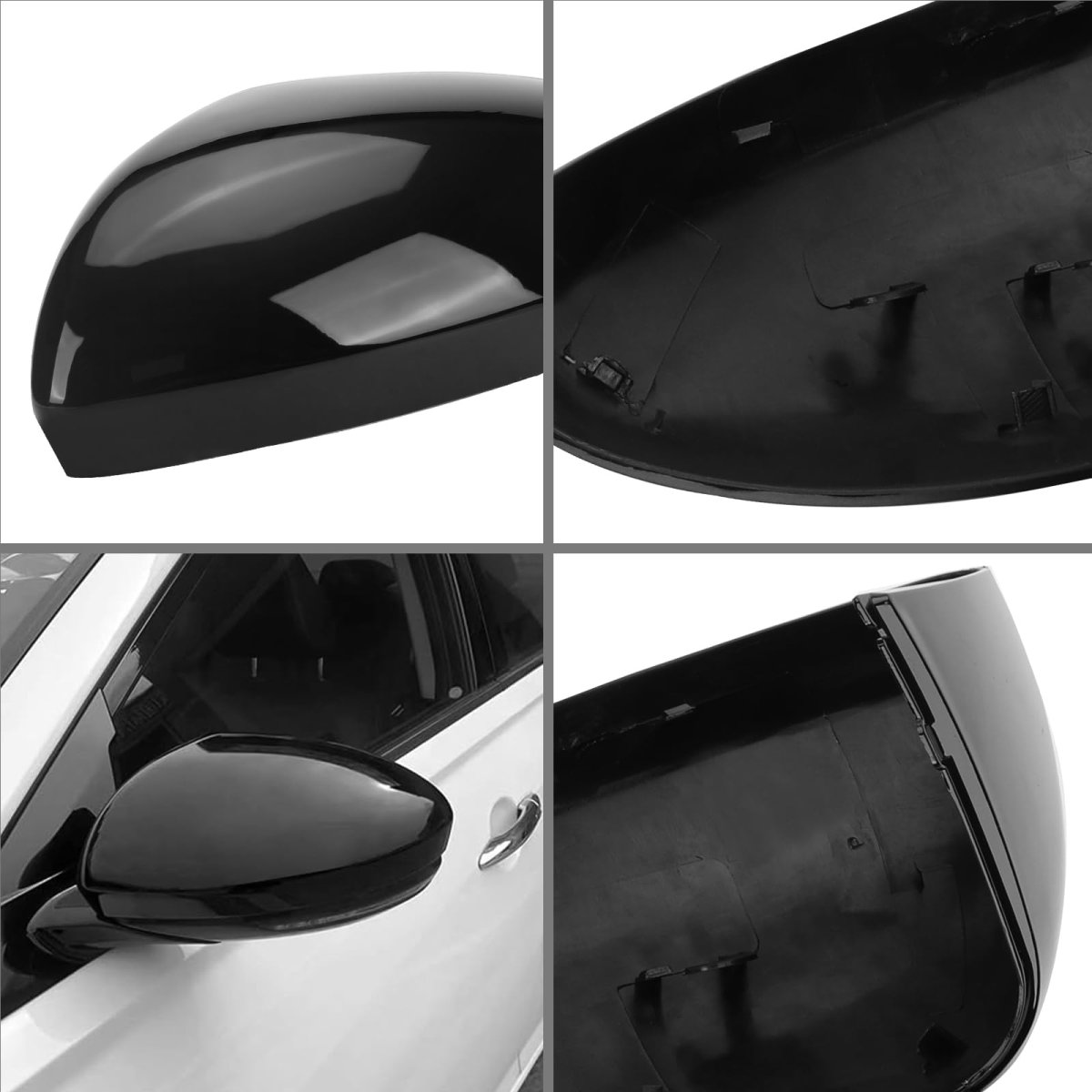 Glossy Black Mirror Cover For 2019 2025 Nissan Altima Pair Direct Replacement Edition One Platinum S Sl Sr Sv 96374 6ca9a Clip