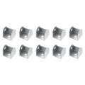 10 Pcs U Bracket For 0 83 Panels 22 X 24 24mm Metal Shaped Fasteners Brackets Guardrail Or Partitions Connection Silver 