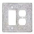 Vicenza Designs Wpj7011 San Michele Wall Plate With Jumbo Dimmer And Outlet Opening Polished Silver 