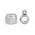 1 4-20 In Nylon Insert Lock Nuts 304 18-8 Stainless Steel Hex With White 100 Pieces