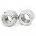 1 4-20 In Nylon Insert Lock Nuts 304 18-8 Stainless Steel Hex With White 100 Pieces 