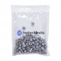 1 4-20 In Nylon Insert Lock Nuts 304 18-8 Stainless Steel Hex With White 100 Pieces