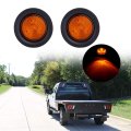 2 Pack 5 In 4 Led Round Trailer Tail Lights Amber Clearance Side Marker Waterproof Surface Mount For Truck Rv Atv Caravan And