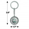 Graphics More Binghamton Bearcats Keychain Spinning Round Chrome Plated Metal