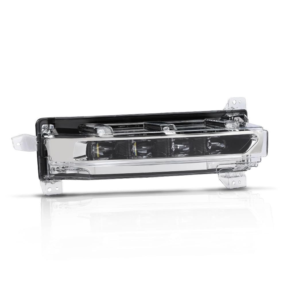 Led Front Passenger Side Fog Light Lamp Pc Abs Black