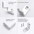 Uxcell 2pcs Angle Bracket Stainless Steel 30x30mm Corner Brace Fastener L Shaped Right Brackets Protector Shelf Support With