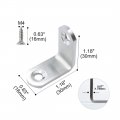 Uxcell 2pcs Angle Bracket Stainless Steel 30x30mm Corner Brace Fastener L Shaped Right Brackets Protector Shelf Support With
