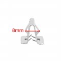 Uxcell 10pcs Metal Rivets Car Interior Dashboard Panel Trim Clips Silver Tone
